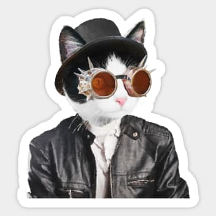 Steampunk Cat Sticker